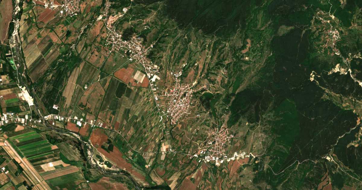 Carte satellite de Debren