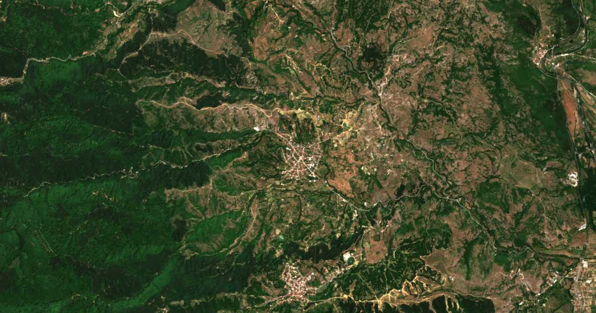 Carte satellite de Kornitsa