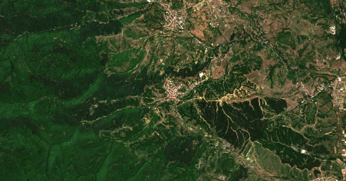 Carte satellite de Lazhnitsa
