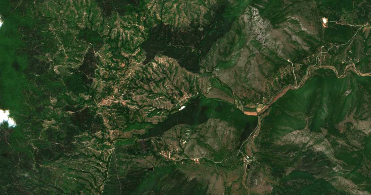 Carte satellite de Laki