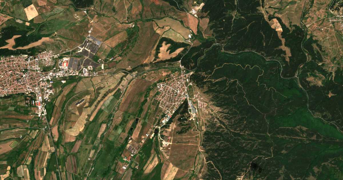 Carte satellite de Banya
