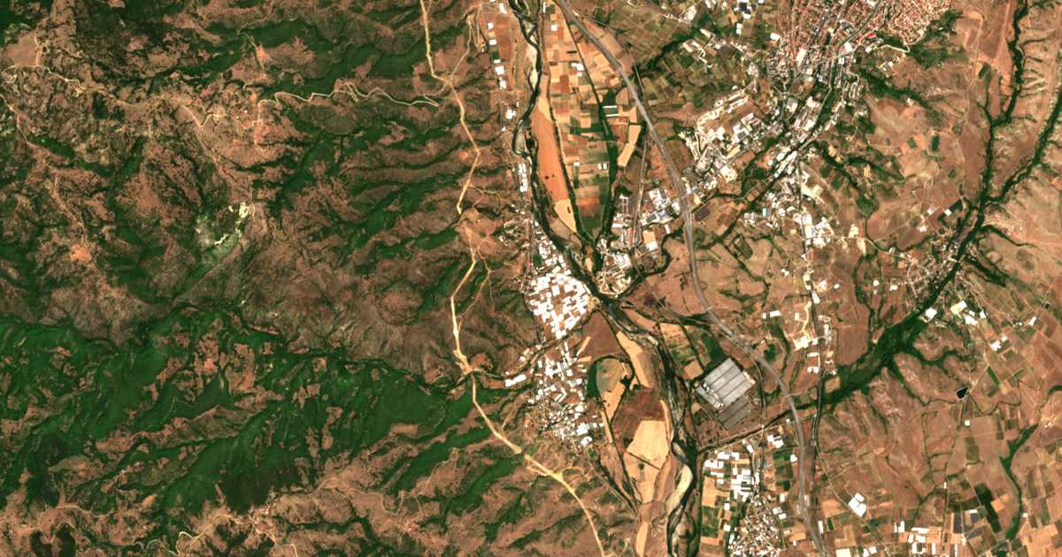 Carte satellite de Struma