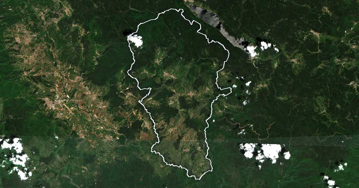 Image satellite avec la limite tracée: Satovtcha