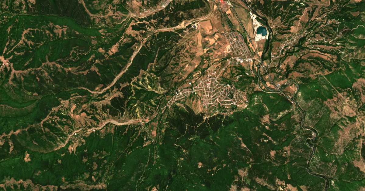 Carte satellite de Polena
