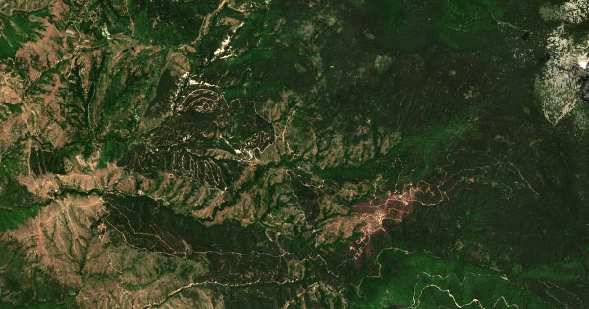 Carte satellite de Senokos