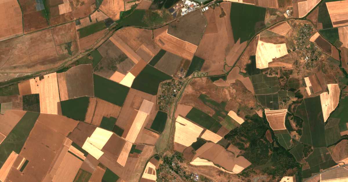 Carte satellite de Devetintsi