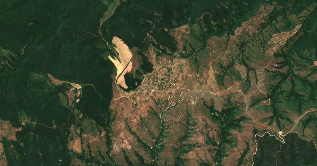 Carte satellite de Kozichino