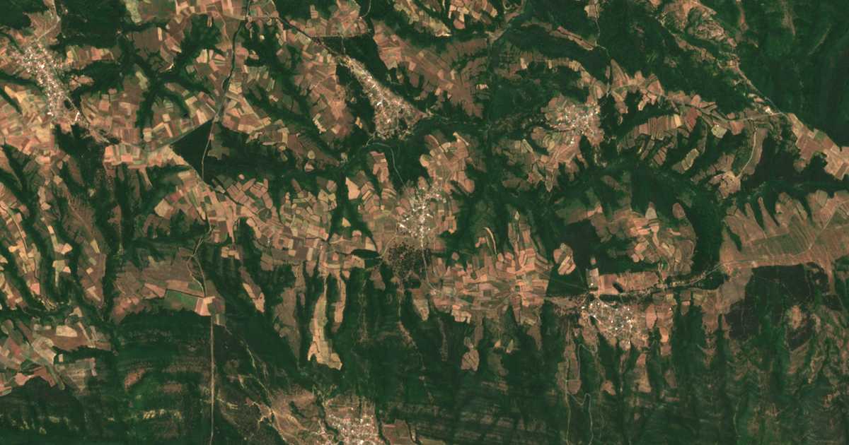 Carte satellite de Podgorets