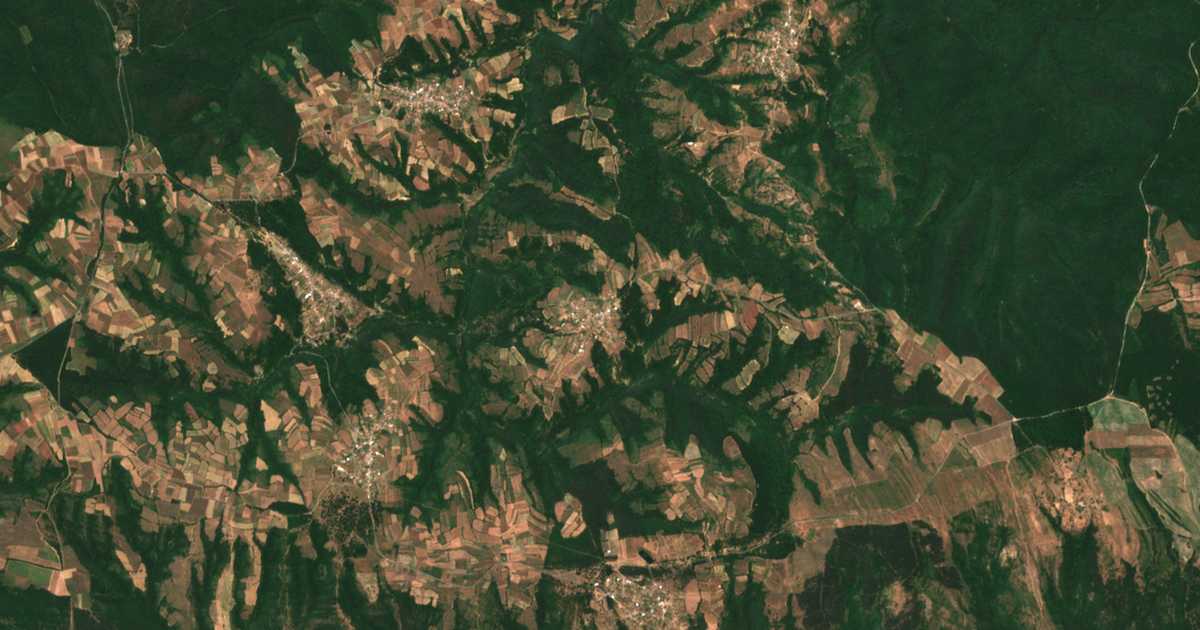 Carte satellite de Rudina