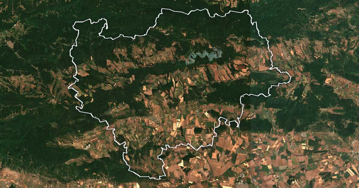 Image satellite avec la limite tracée: Soungourlaré