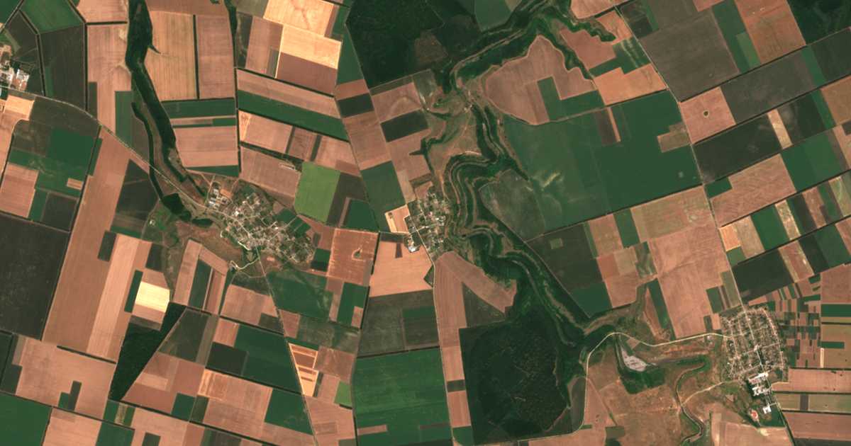 Carte satellite de Kamen