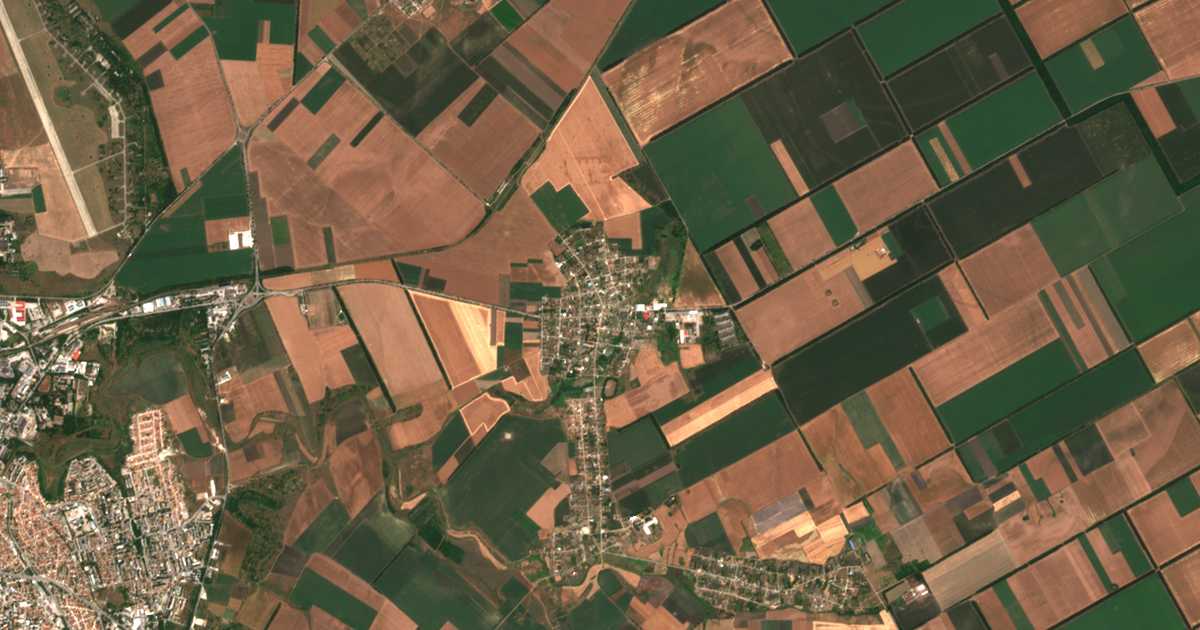 Carte satellite de Pobeda