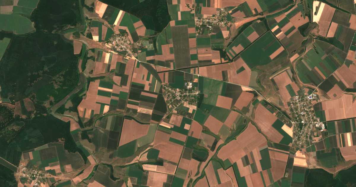 Carte satellite de Kladentsi