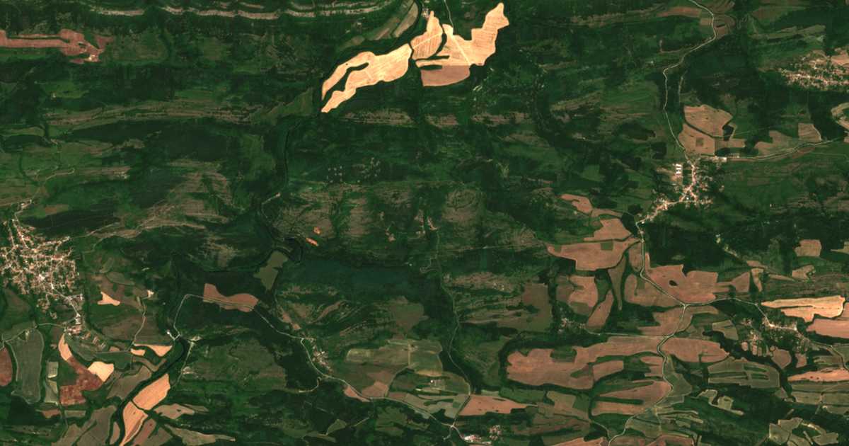 Carte satellite de Kalomen