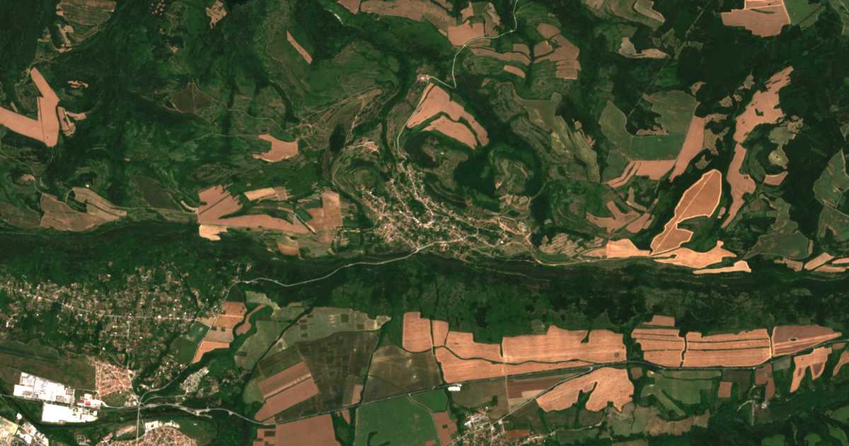 Carte satellite de Kruševo