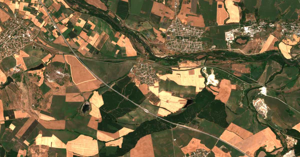 Carte satellite de Krum