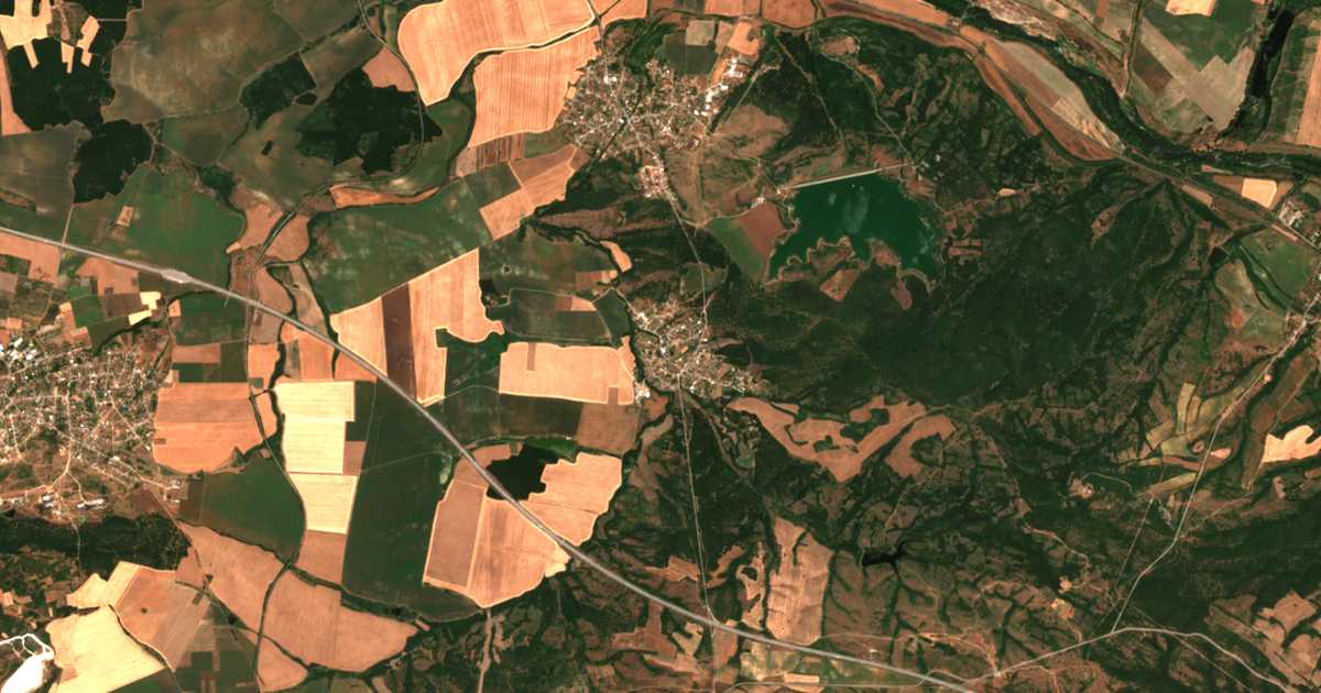 Carte satellite de Voden