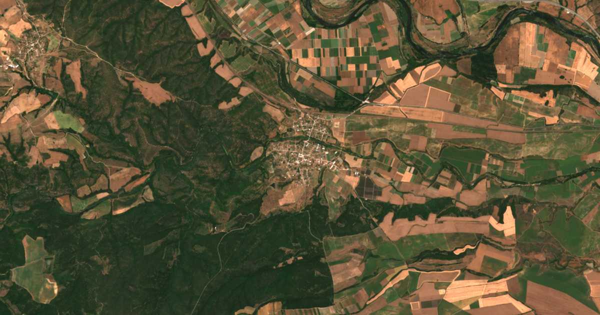 Carte satellite de Biser