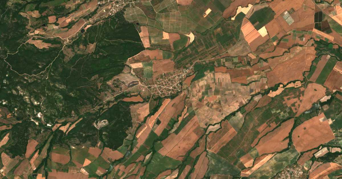 Carte satellite de Lozen