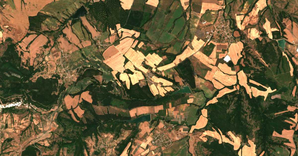 Carte satellite de Balkan
