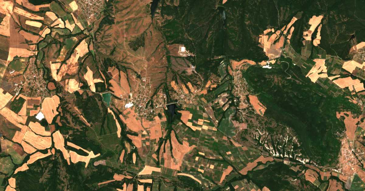 Carte satellite de Gledka