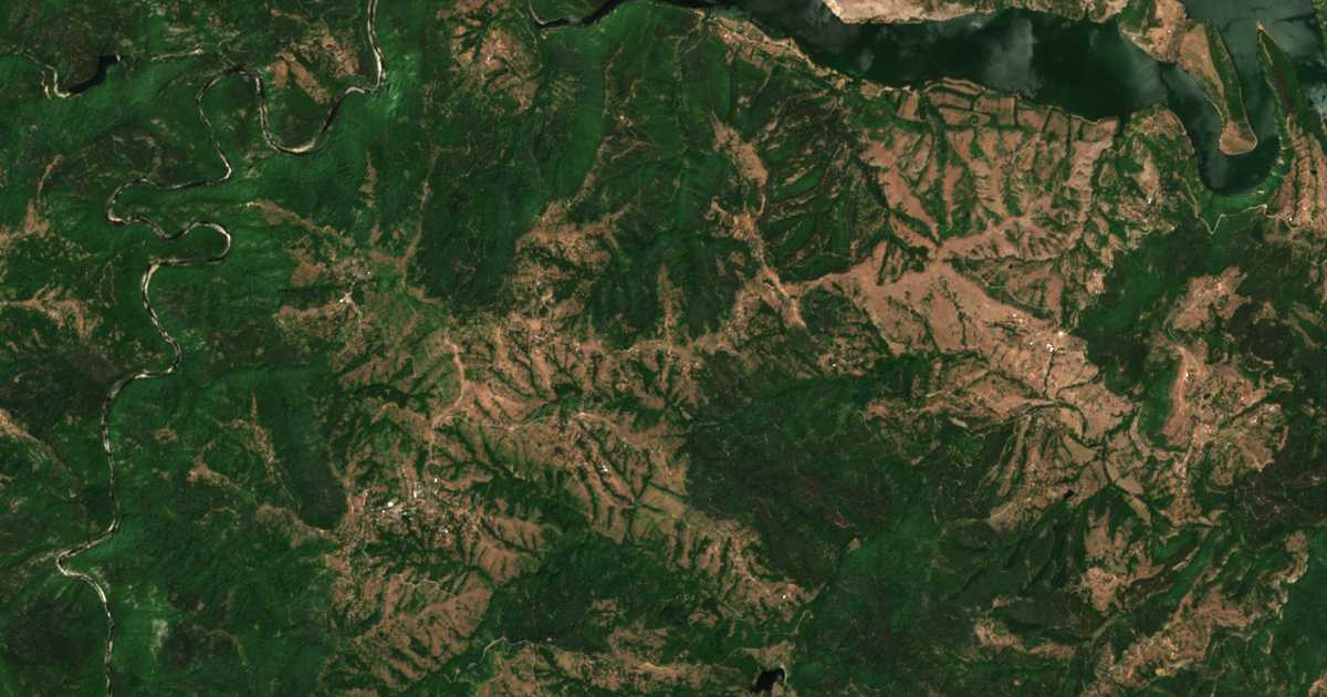 Carte satellite de Dedino