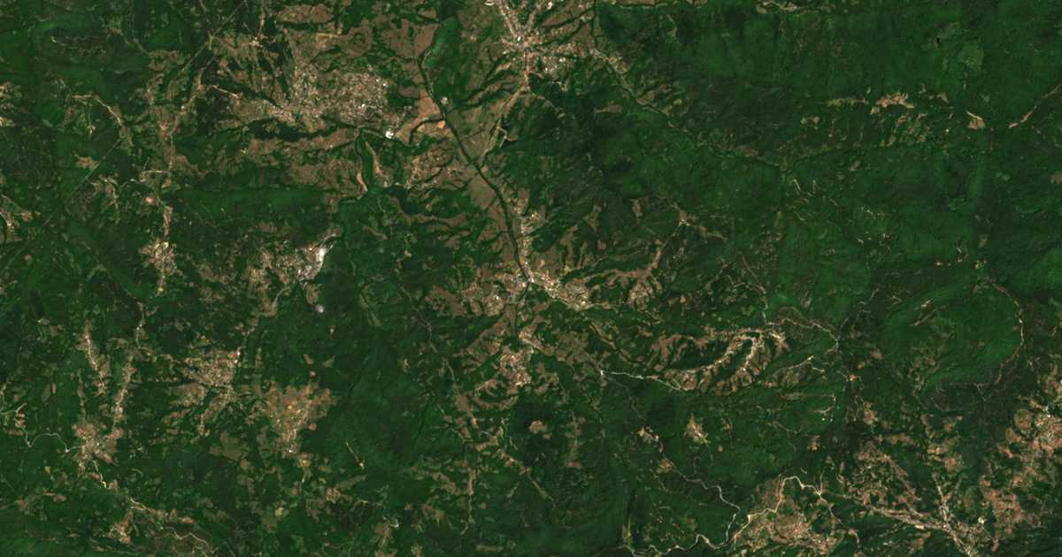Carte satellite de Padina