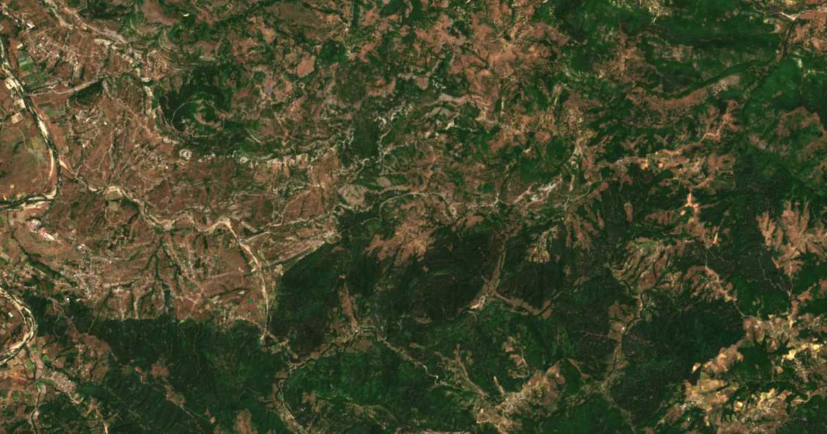 Carte satellite de Delvino