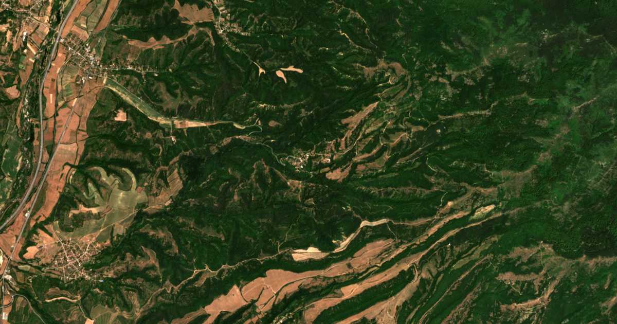 Carte satellite de Badino