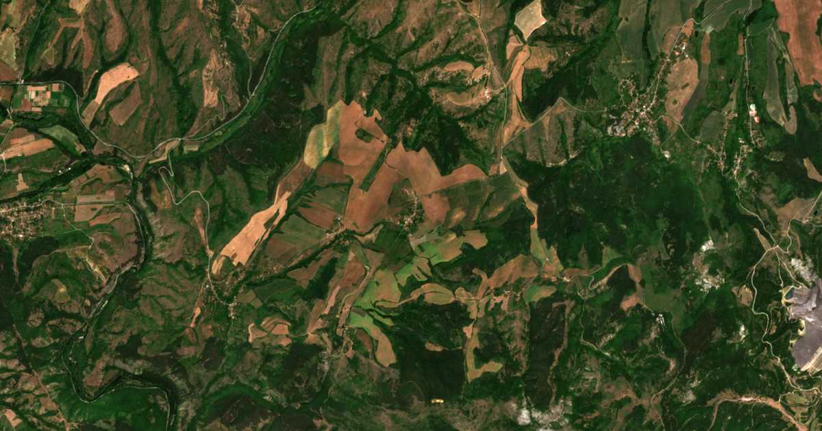 Carte satellite de Blato