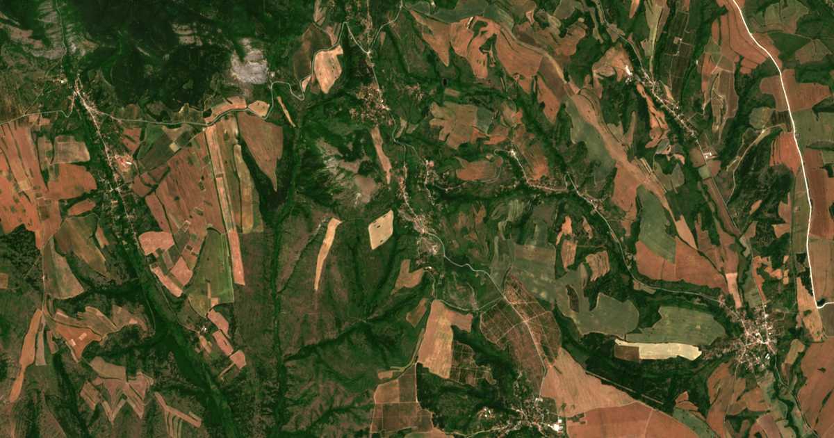 Carte satellite de Korkina