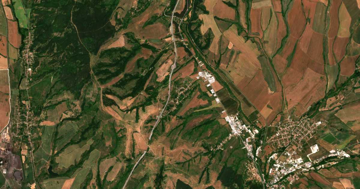Carte satellite de Blatino