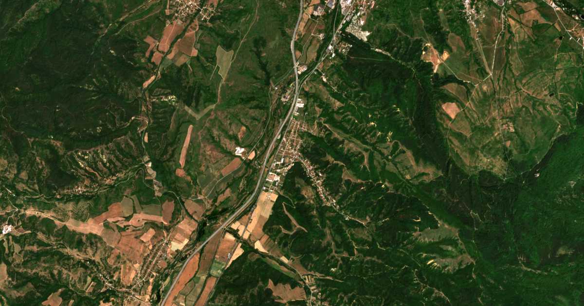 Carte satellite de Džerman
