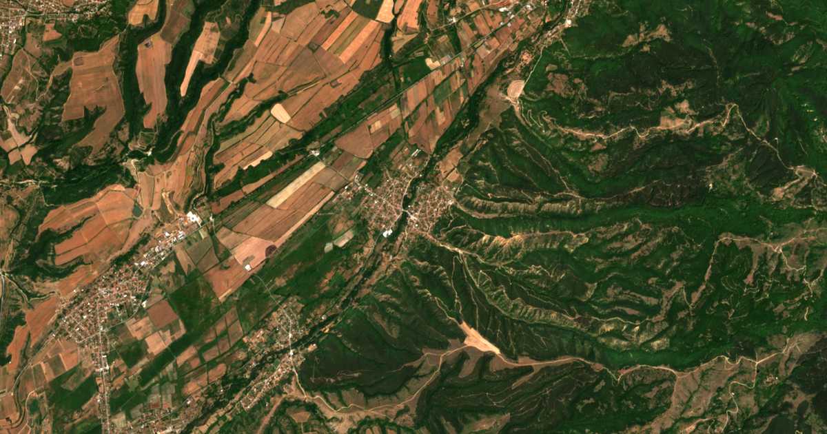 Carte satellite de Stob