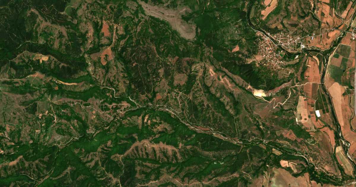 Carte satellite de Tsarvishte