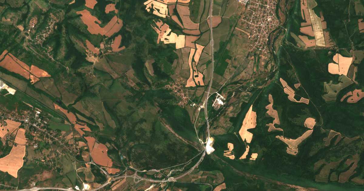Carte satellite de Peshterna