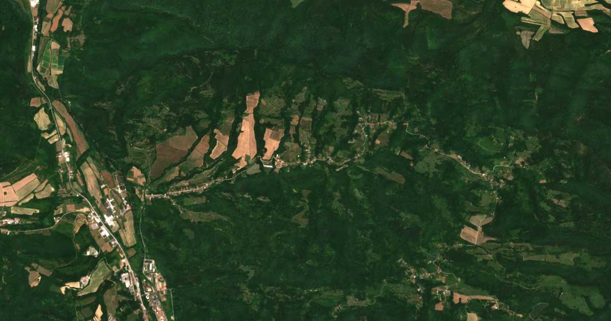 Carte satellite de Beliš