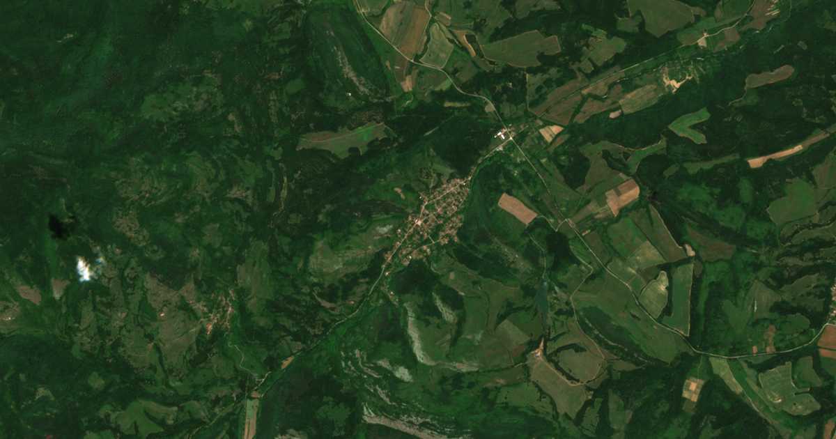 Carte satellite de Gaganica