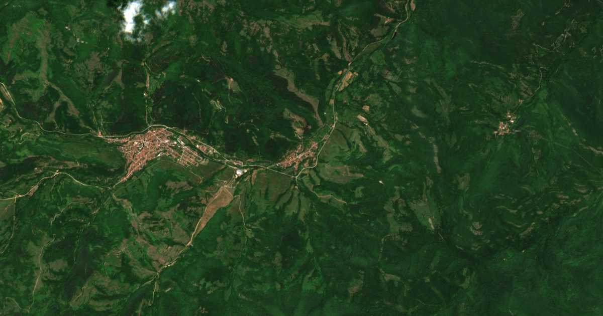 Carte satellite de Zhelezna