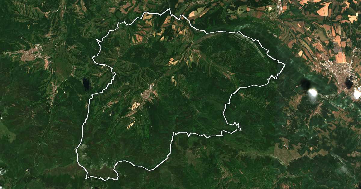 Image satellite avec la limite tracée: Varchets