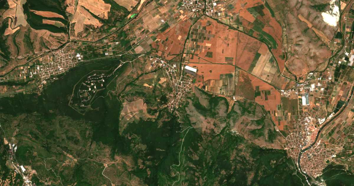 Carte satellite de Kozarsko