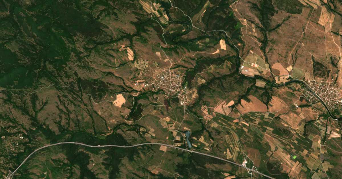 Carte satellite de Cerovo