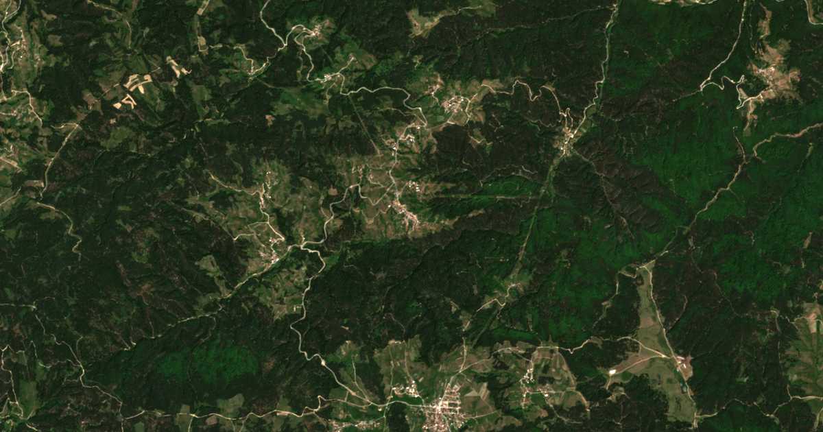 Carte satellite de Birkova