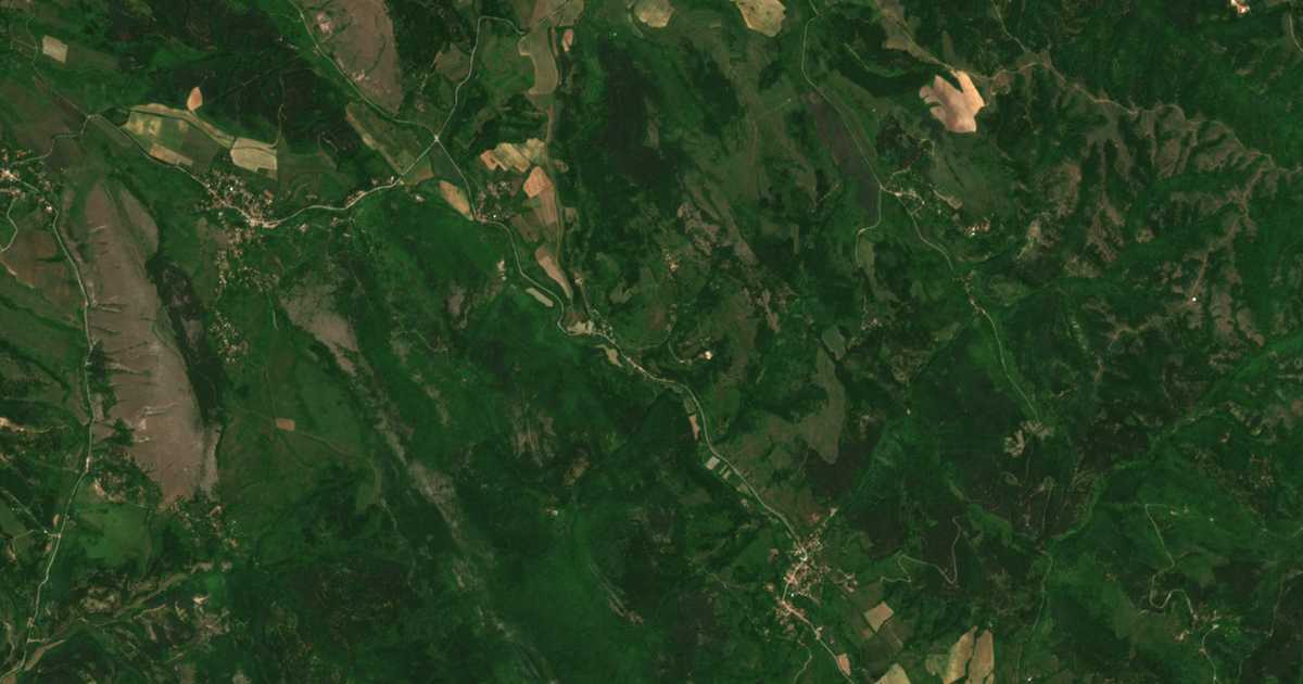 Carte satellite de Čepino