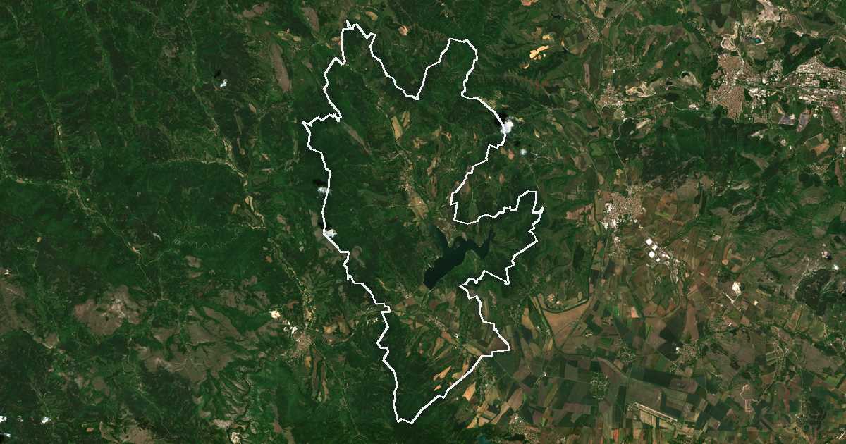 Image satellite avec la limite tracée: Kovatchévtsi