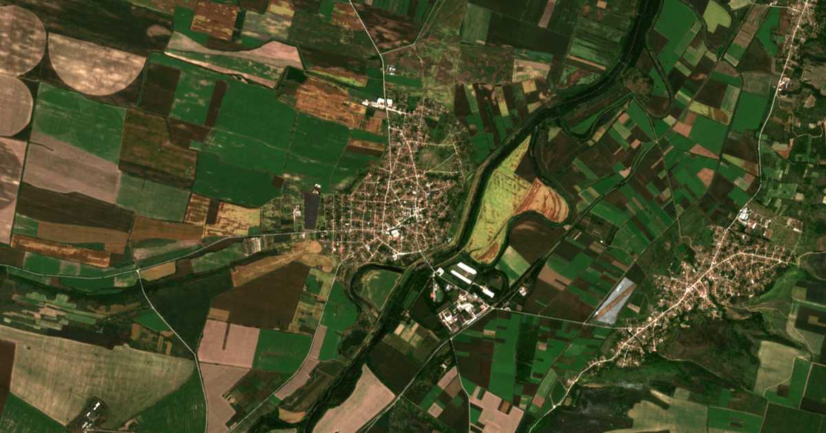 Carte satellite de Guljanci