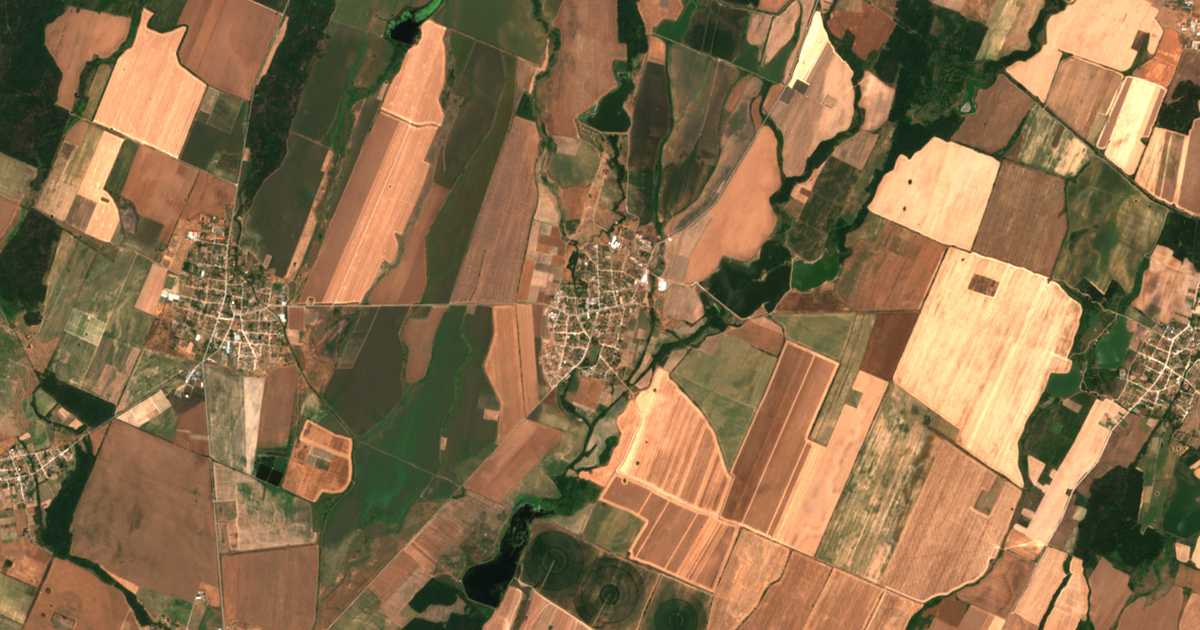 Carte satellite de Borets