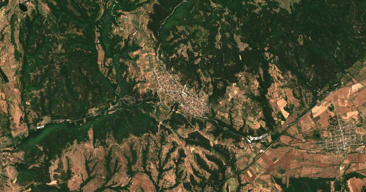 Carte satellite de Kalofer
