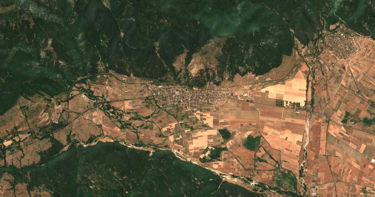 Carte satellite de Rozino