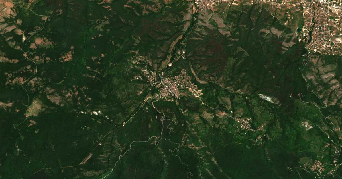 Carte satellite de Hrabrino